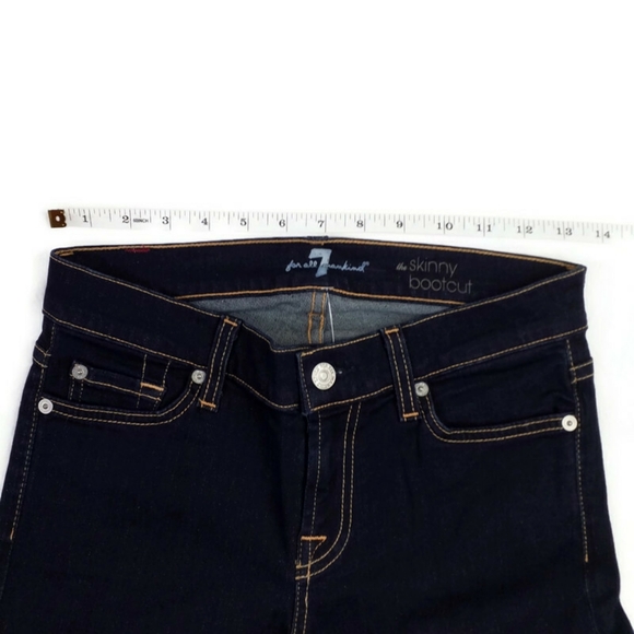 7 For All Mankind The Skinny Boot Dark Wash Bootcut Denim Jeans Womens 27 NWOT - Picture 12 of 12